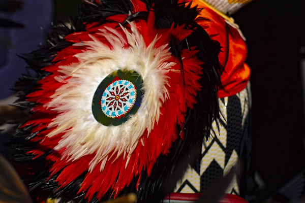 Feathers and beading